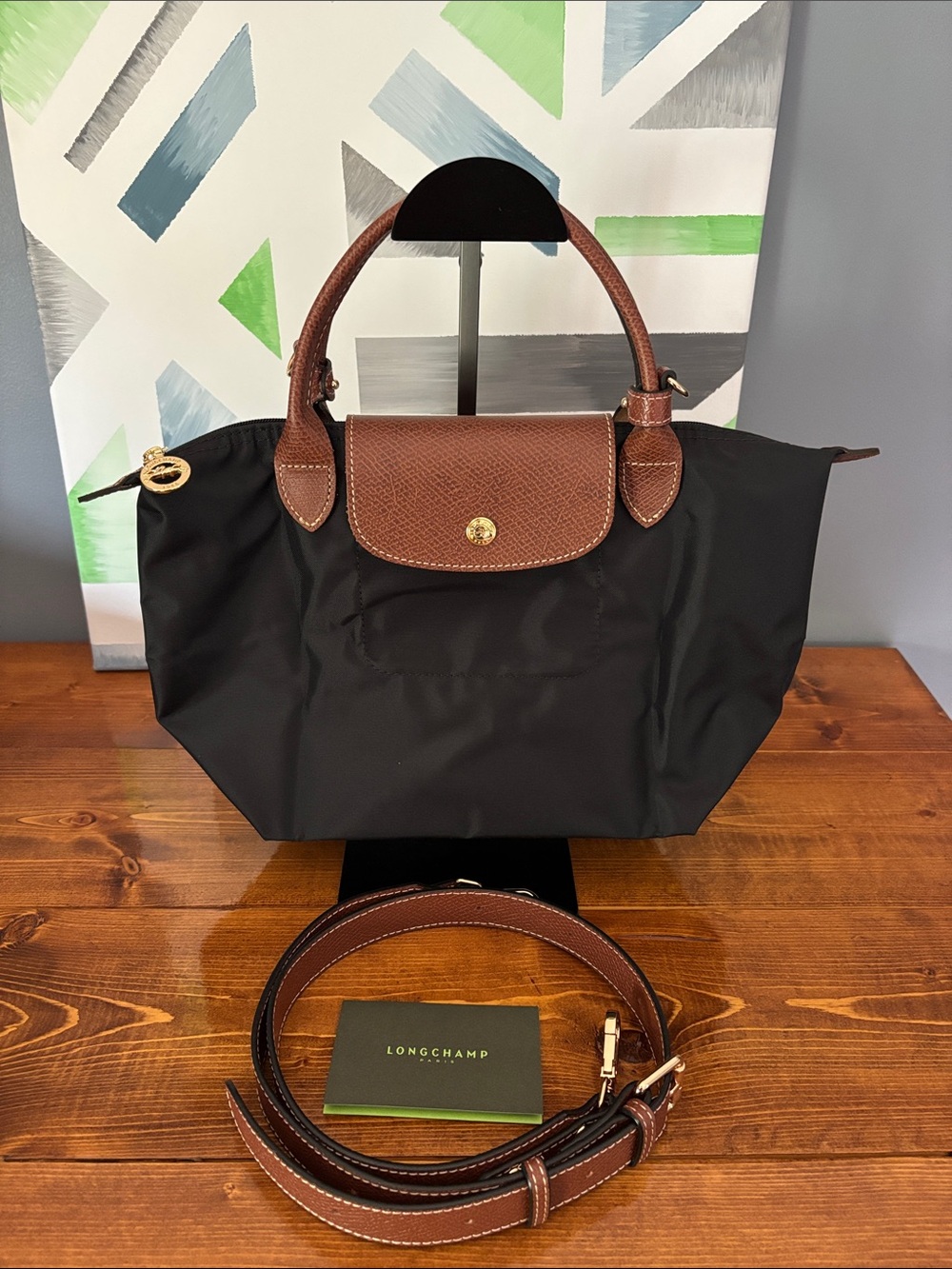 NWT Longchamp Le Pliage S in Black